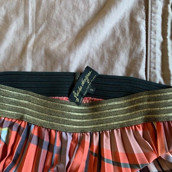 Anthropology Pleated Wide Leg Pants - Size Small - Orange Pink - Picture 4 of 4